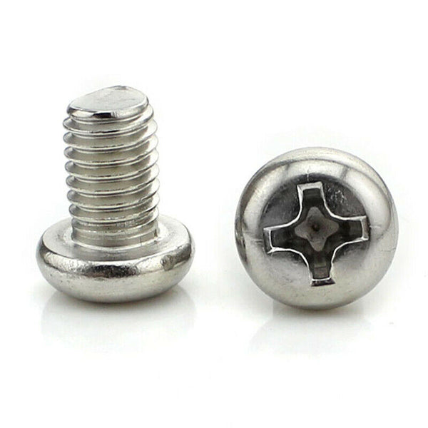 M3x10mm 316 Stainless Steel Phillips Pan Head Machine Screws Fasteners 50 P P5Y3