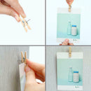 Push Pins With Wooden Clips 50Pcs Thumbtacks Pushpins Creative Paper Clips