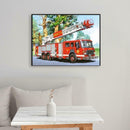 5D DIY Full Drill Diamond Painting Fire Truck Embroidery Mosaic Craft Kit