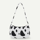Cow Milk Printed Women Handbag Tote Female Casual Underarm Shoulder Bag (2)