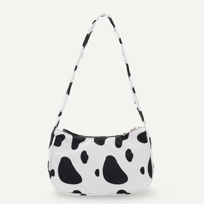 Cow Milk Printed Women Handbag Tote Female Casual Underarm Shoulder Bag (2)