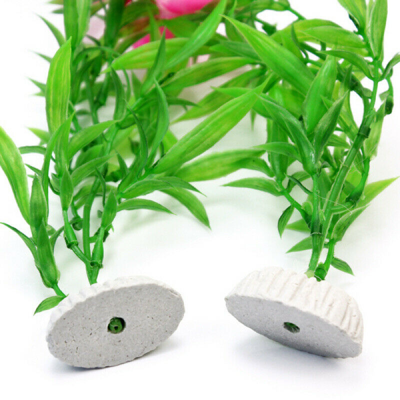 2 Pcs Artificial Aquarium Fish Tank Plastic Flower Plant Water Decor Ornament
