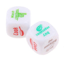 2x Acrylic Six Sided Dice Chore Decider Die for Household Wife Birthday Gift