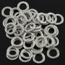 50 Pcs Soldered Closed Jump Rings 14mm Dia. J1U2