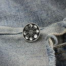 Creative Ferris Wheel Full Moon Star Brooch Badge Lapel Shirts Round Pins