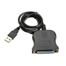 New USB 1.1 to DB25 Female Port Print Converter Cable LPT Black