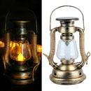 Solar LED Hanging Light Retro Metal Candle Lantern Outdoor Garden Decor Lamp
