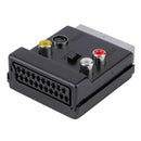 Newest able Scart Male to Female S-Video 3 RCA Audio Adapter black Convecto