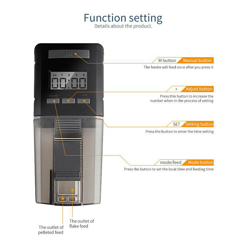 Automatic Aquarium Feeder Battery Powered Intelligent Timing Feeding Tools