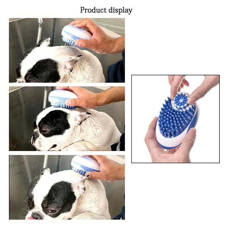Dog Bath Brush Comb Silicone Pet Spa Shampoo Massage Brush Shower Hair Remo