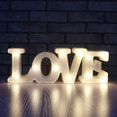 White Large Plastic Marquee Freestanding Alphabet LED Light UP Love-White