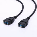 Super Speed USB 3.0 Male to Female Extension Cable Left and Right Angle Bl