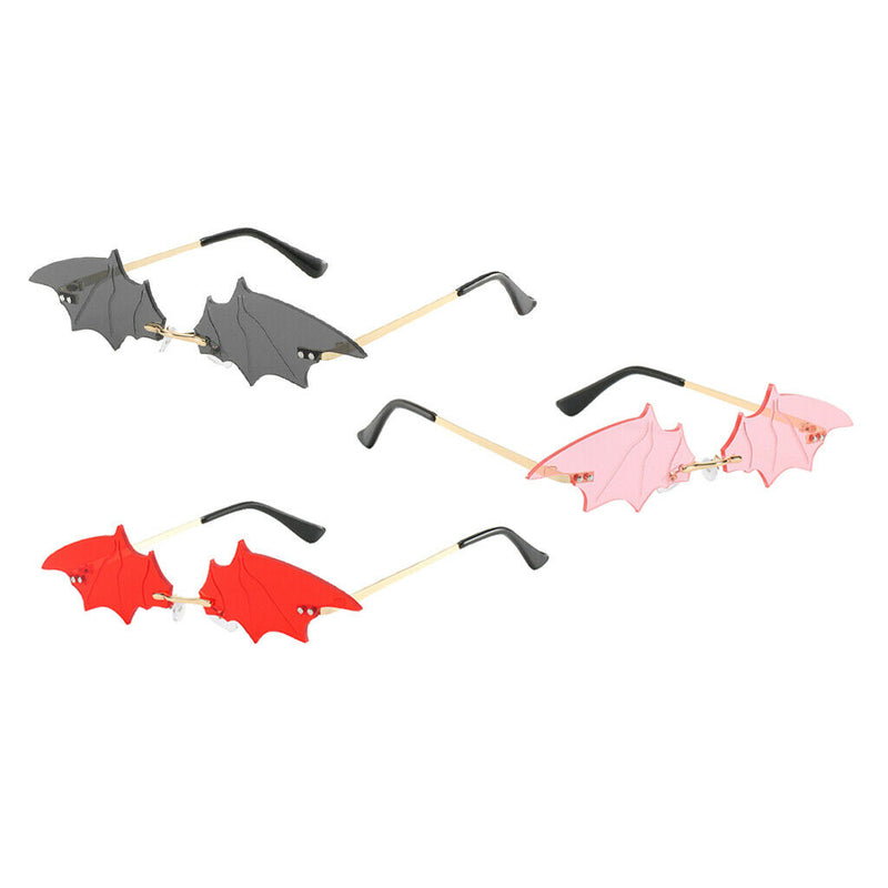 3 Pieces Women's Chic Bat Wing Sunglasses Party Club Sun Glasses Glasses
