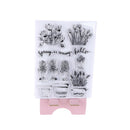 Transparent Clear Silicone Stamps Flowers pots for DIY Scrapbooking Card Making>