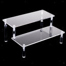 Clear 2-Layer Acrylic Action Figures Car Toys Display Stand Holder Shelf