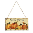 Happy Harvest Sign Hanging Plaque Thanksgiving Party Door Hanger Wall Decor H2V8