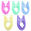 5pcs Portable Travel Outdoor Camping Folding Plastic Clothes Coat Hangers R