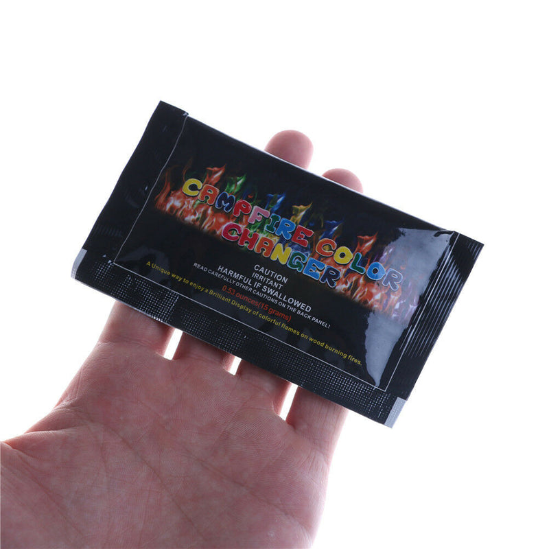 Mystical Magic Trick Fire Coloured Flames Bonfire Sachets Fireplace Colorful TME