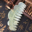 1Pc Nature Jade Comb Massage Spa Acupuncture Head Treatment Gua Sha BoardB Hn