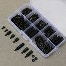 180pcs M3 Black Nylon Standoff Spacer Hex Screw Nut Assortment Kit w/Box 6-20MM