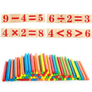 Wooden Toys for Children Mathematics Game Stick Math Numbers Counting Rods