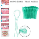 1000pcs Dental Floss Threaders Tooth Floss Holders Orthodontic Clean Toothp Gw