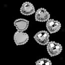 10pcs Heart Shape Buttons Embellishments Flatback Wedding Craft Decor 30mm