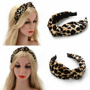 5X(Leopard Twist Knot Pattern Headband Sweet Chiffon Print Hair Band Fashi G4C1)