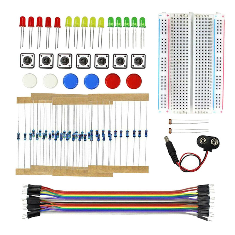 Electronics Component Fun Kit Upgraded Electronic Starter Kit with PCB Soldering