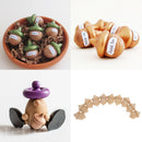 60pcs Novelty Waldorf Acorns DIY Unfinished Wood Craft Wedding Decoration