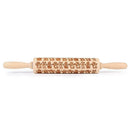 Christmas Snowman Embossing Rolling Pin Baking Cookies Cake Engraved Roller