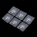 6x Stainless Steel Paste Hook Suction Cup Glass Hooks Rails Hanging Sucker Hot!