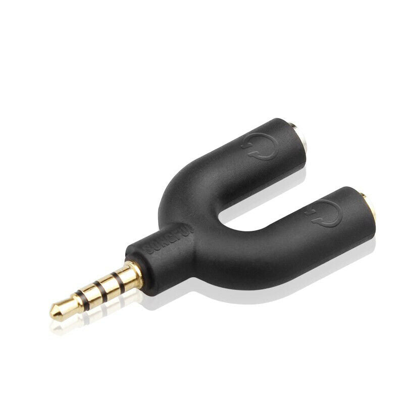 3.5mm Audio Jack to Headphone and Microphone U Splitter Converter Adapt NWH