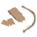 100X Blank Kraft Jewelry Price Wedding Label String Price Tags With String 20mME