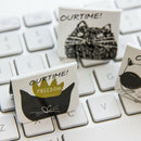 4 Pcs Cartoon Fruit Animal Cats Magnet Bookmark Paper Clip School Office Su