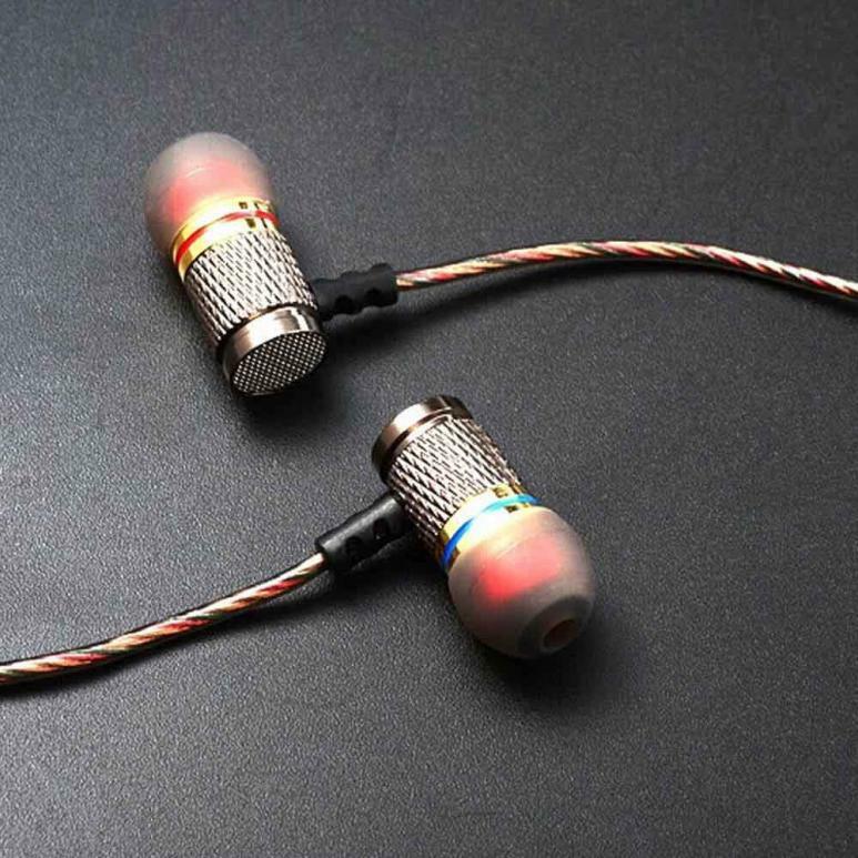 1PC Ear Sports Headphones Stereo Earphone Music Metal Heavy Bass Sound Headset