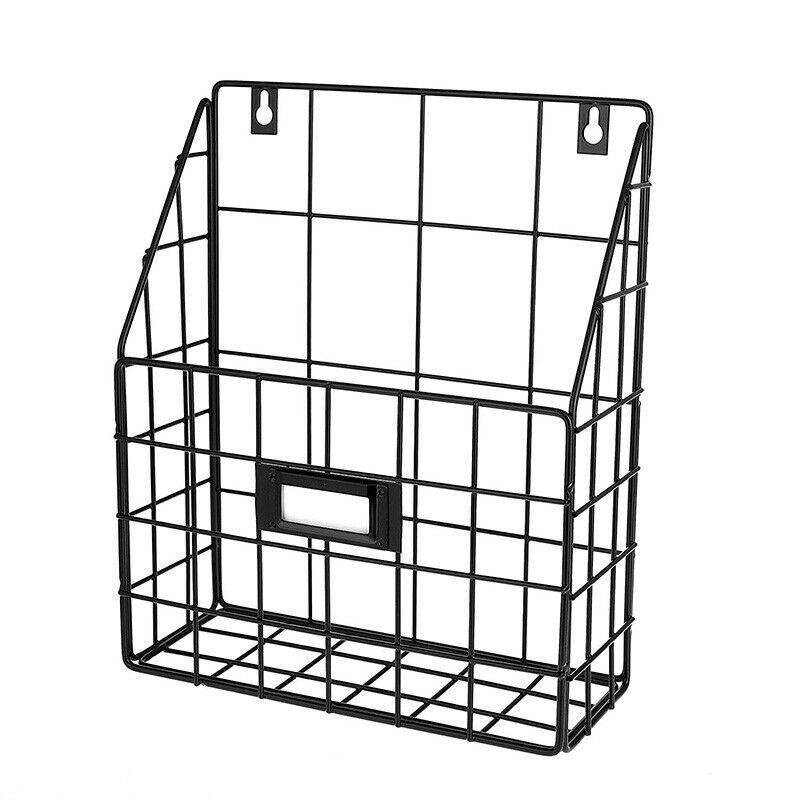 Wire Mail Basket - Wall Mounted Hanging Folder/Document Organizer - Economi U1L1