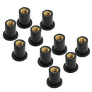 M5 Rubber Well Nut 5Mm Metric Motorcycle Windscreen Well Nut Brass NUTS 10P