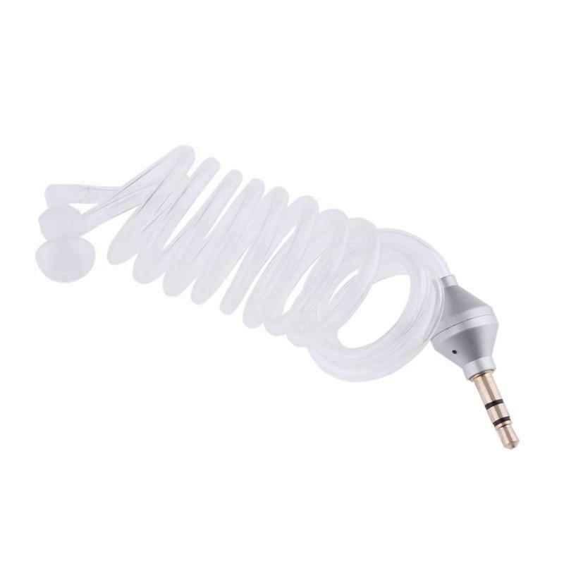Anti-Radiation Headphones Air Tube Mono Stereo Headset Monaural 3.5mm Headp E4K8