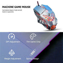 V9 6 Keys USB Wired 2400DPI Mice Macro Definition Programming RGB Gaming Mouse