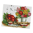 1 Set Stamped Cross Stitch Kits Material Package with Flower Pattern