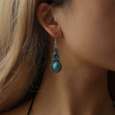 Bohemia Women Geometric Green Turquoise Dangle Hook Drop Earrings Jewelry hv2n