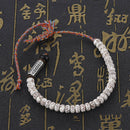 Handmade Tibetan Buddhist Braided Lucky Knot Bracelet Mens Natural Beads Bangle