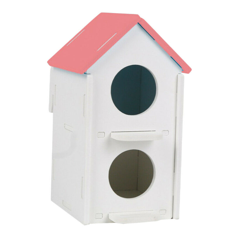 2pcs Bird Watching Box Wood House Breeding Cave