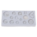 Silicone Button Shapes Cake Mould DIY Fondant Chocolate Cookie Ice Silicone M 3C