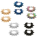 10 Pieces Stainless Steel Spike Hoop Earrings For Men Huggie Ear Piercings