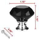 Diamond Shape Crystal Glass 30mm Kitchen Cabinet Door Drawer Knob Cupboard  P4B3