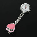 Nurse Watch Quartz Watch, Women, Clip Double Heart (Pink), Pocket Watch Wat