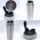 Nutrition Stainless Steel Shaker Metal Protein Shake Mixer Cup Drink UK