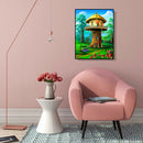 5D Diamond Painting DIY Tree Cottage Embroidery Cross Stitch Art Pictures A